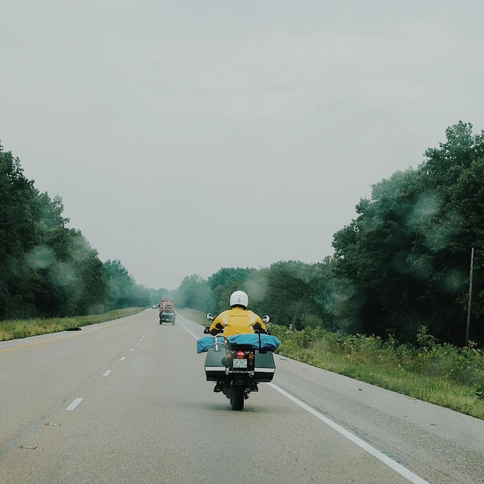 Rain and a guitar and a bike. But Louisville was beautiful.