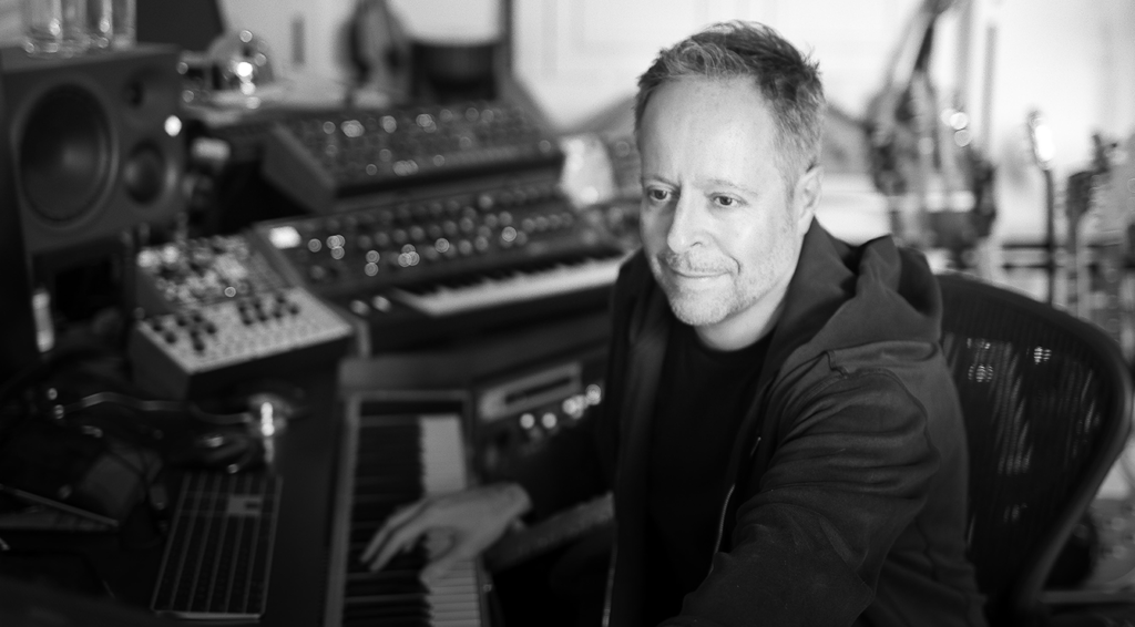Composer Clinton Shorter in studio.